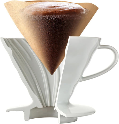 Hario V60 Coffee Filter Papers White x 100 (Bag Pack)