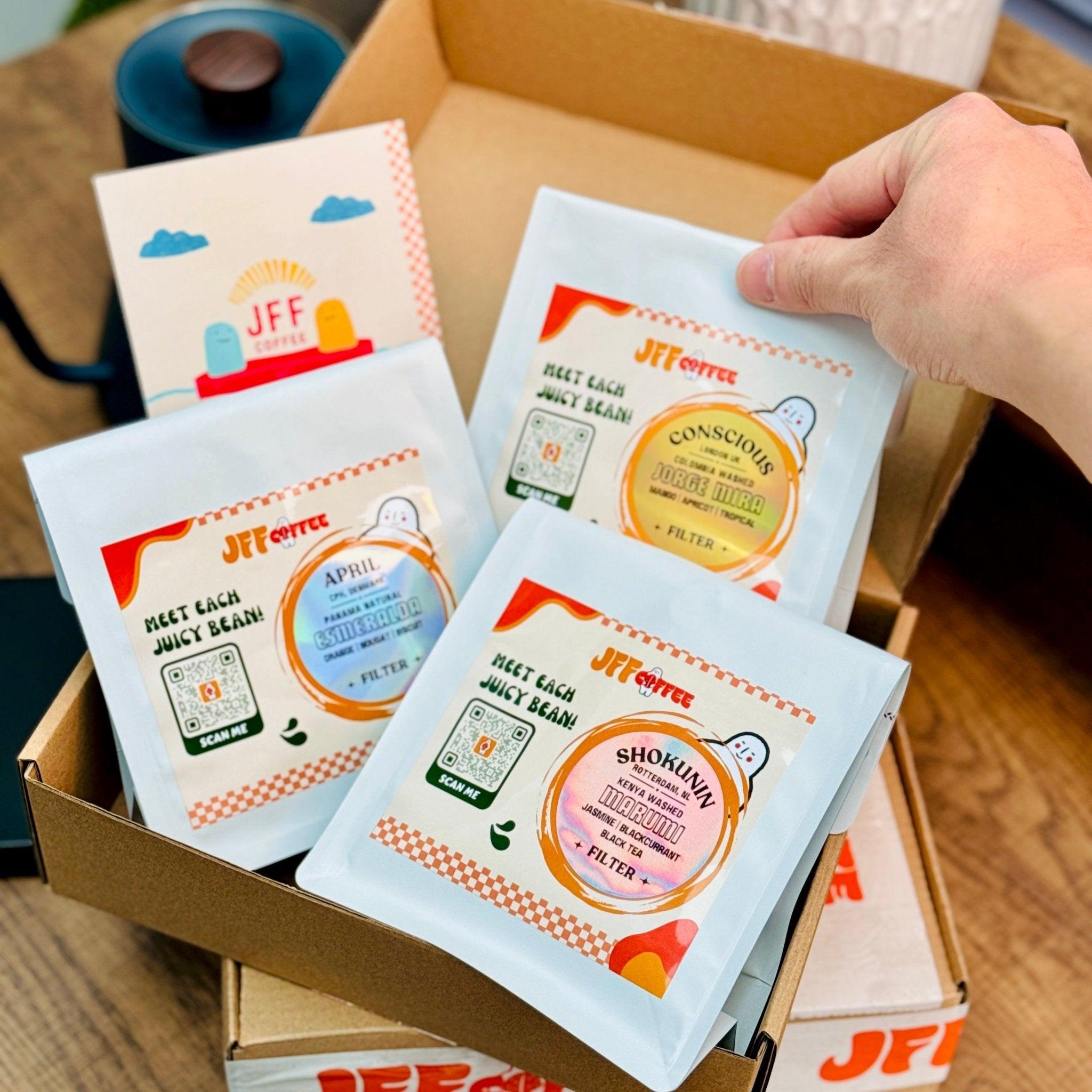 Filter Monthly Coffees Tasting Box - JFF Coffee Co