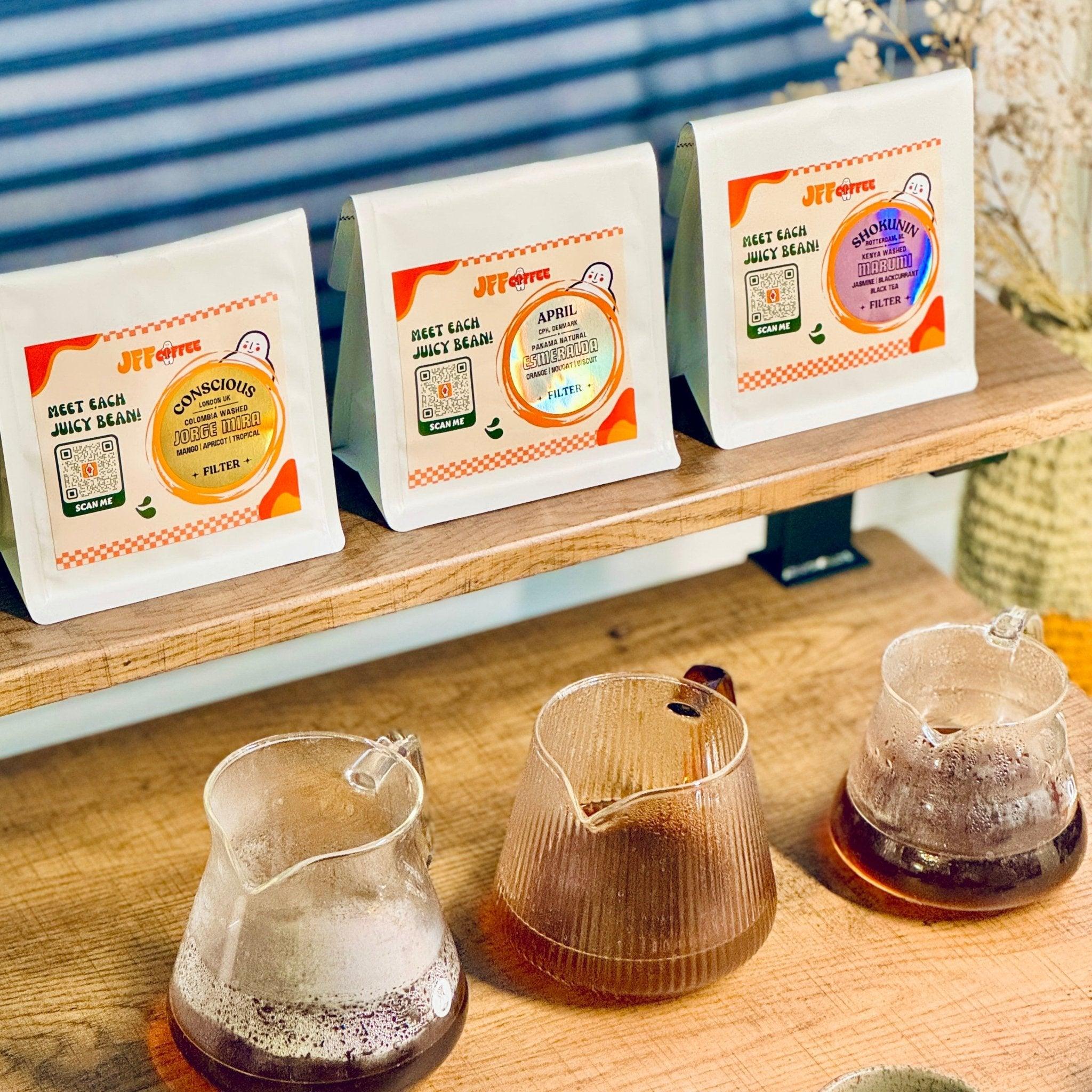 Filter Monthly Coffees Tasting Box - JFF Coffee Co