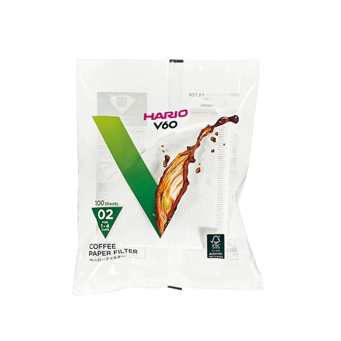 Hario V60 Coffee Filter Papers White x 100 (Bag Pack) - JFF Coffee Co