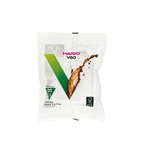 Hario V60 Coffee Filter Papers White x 100 (Bag Pack)